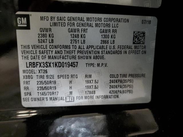 2019 BUICK ENVISION P - LRBFX3SX1KD019457
