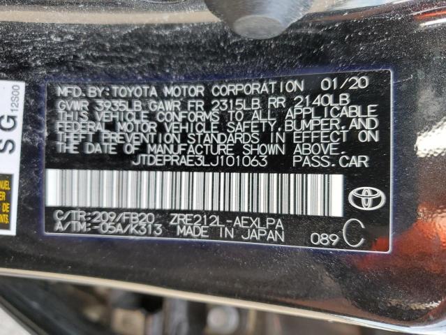 2020 TOYOTA COROLLA LE - JTDEPRAE3LJ101063