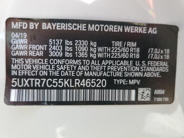 5UXTR7C55KLR46520 BMW X3 Sdrive30i