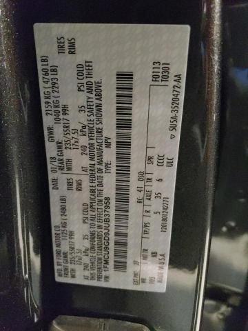1FMCU9GD9JUB37958 Ford ESCAPE SE
