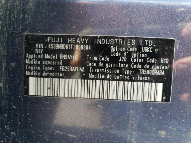 4S3BNBD61F3009804 Subaru Legacy 2.5i Premium