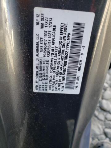 VIN 5FNRL5H67DB018622 2013 HONDA ODYSSEY no.13