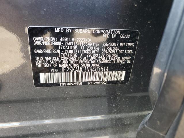 2022 SUBARU FORESTER W JF2SKAMC1NH483814