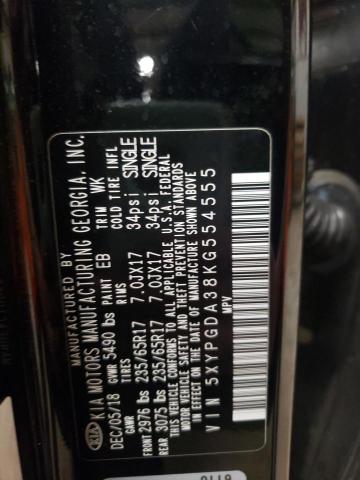 5XYPGDA38KG554555 KIA SORENTO L