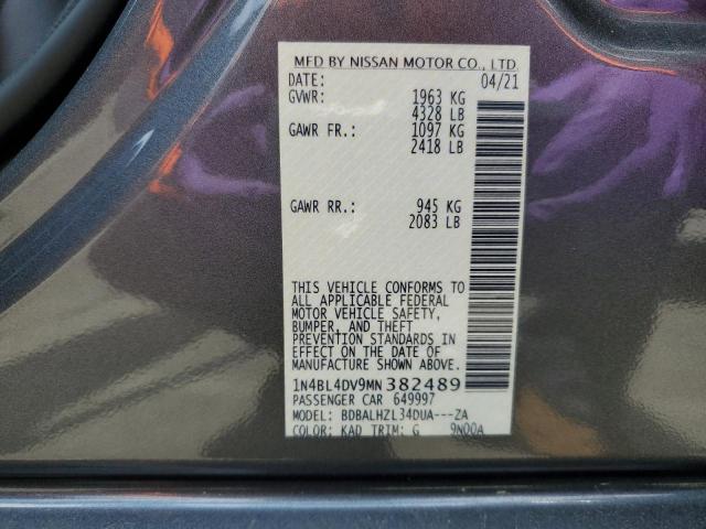 1N4BL4DV9MN382489 Nissan ALTIMA SV