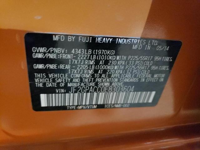 JF2GPACC0E8303604 Subaru Xv Crosstrek 2.0 Premium