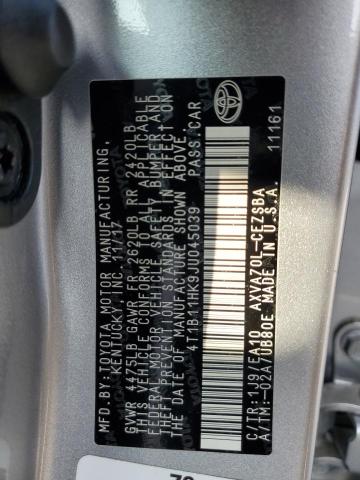2018 TOYOTA CAMRY LE/S - 4T1B11HK9JU045039