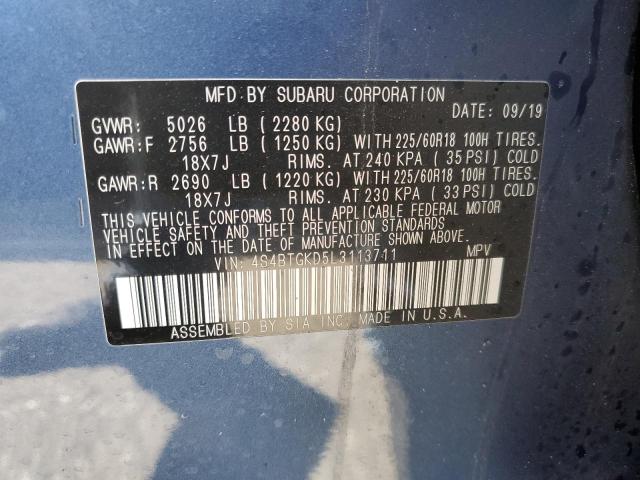 4S4BTGKD5L3113711 Subaru Outback Onyx Edition Xt
