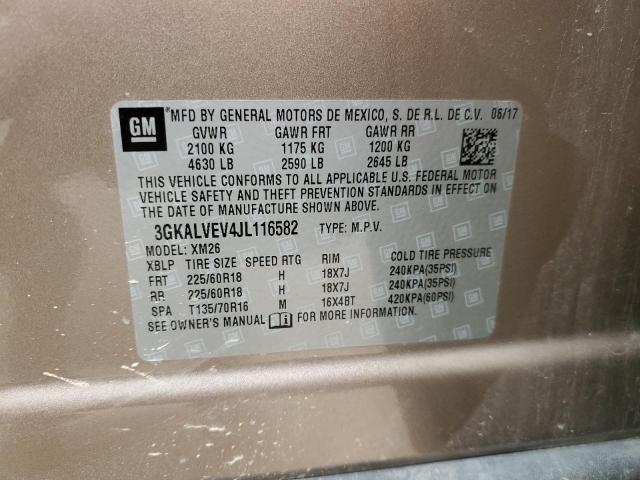 3GKALVEV4JL116582 GMC Terrain Slt