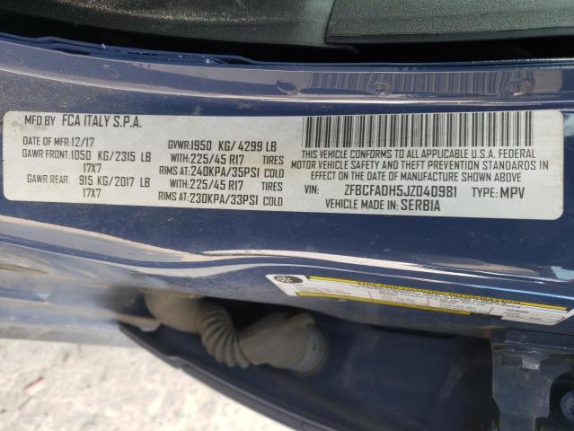 2018 FIAT 500L TREKK - ZFBCFADH5JZ040981