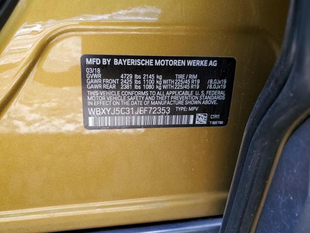 2018 BMW X2 XDRIVE2 - WBXYJ5C31JEF72353