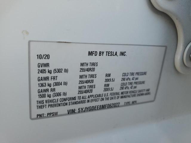 5YJYGDEE8MF062022 Tesla Model Y