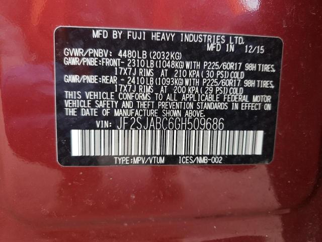 JF2SJABC6GH509686 Subaru Forester 2.5i