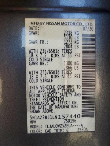 5N1AZ2BJ1LN157440 Nissan MURANO SV