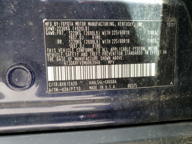 4T3D6RFV2MU063948 Toyota Rav4 Limited