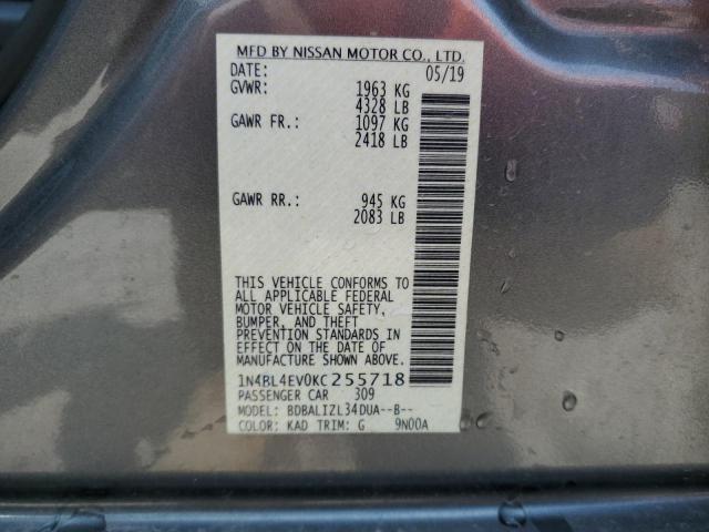 1N4BL4EV0KC255718 Nissan ALTIMA SL