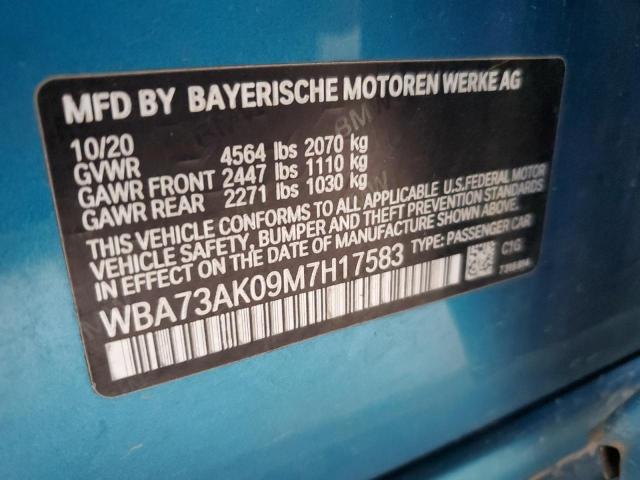 VIN WBA73AK09M7H17583 2021 BMW 2 Series, 228XI no.12