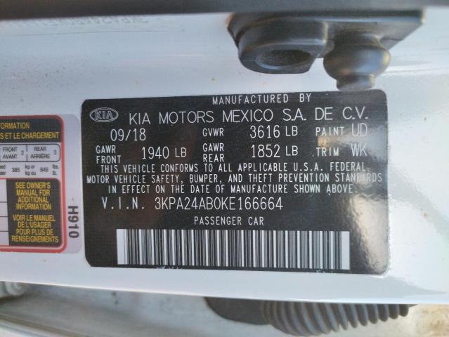 3KPA24AB0KE166664 KIA RIO S