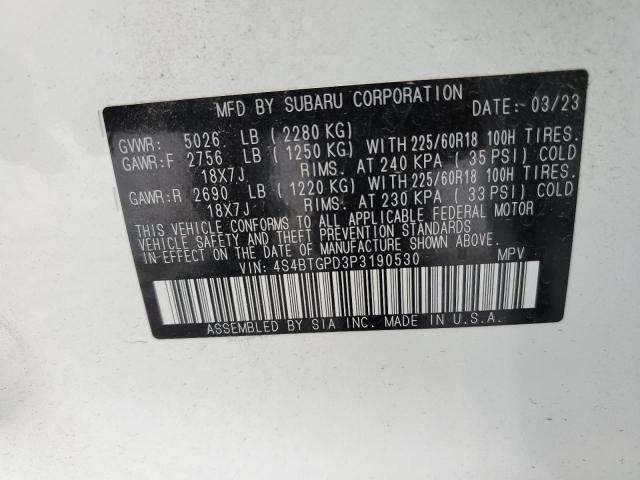4S4BTGPD3P3190530 Subaru Outback Touring