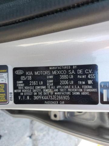 3KPFK4A73JE266905 KIA FORTE LX