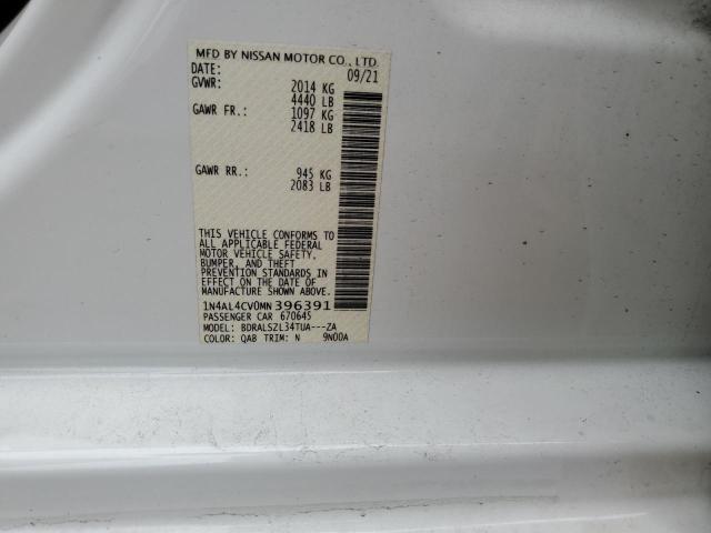 1N4AL4CV0MN396391 Nissan ALTIMA SR