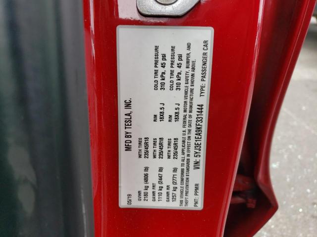 5YJ3E1EA9KF331444 Tesla MODEL 3