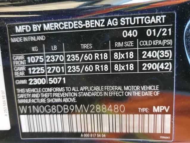W1N0G8DB9MV288480 Mercedes-Benz GLC 300