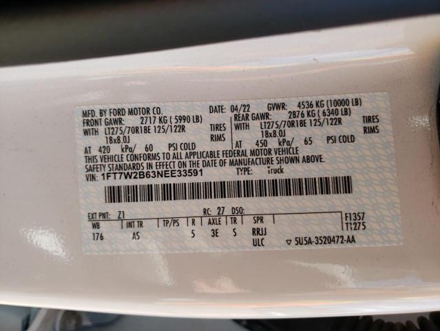 1FT7W2B63NEE33591 Ford F250 Super Duty