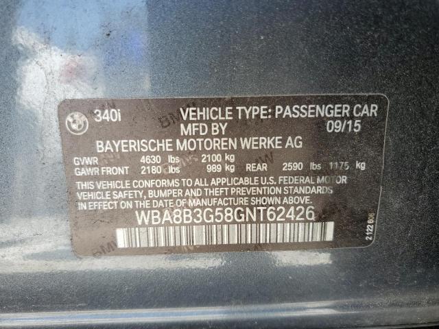 2016 BMW 340 I - WBA8B3G58GNT62426