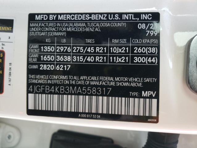 4JGFB4KB3MA558317 2021 MERCEDES-BENZ GLE-CLASS, photo no. 13