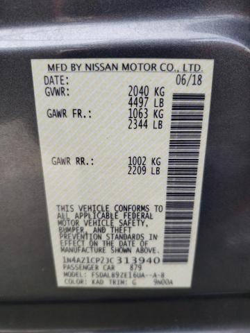 1N4AZ1CP2JC313940 Nissan LEAF S