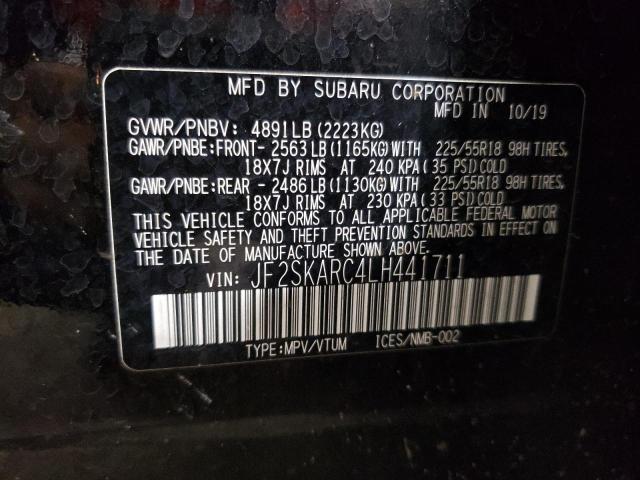 2020 SUBARU FORESTER S - JF2SKARC4LH441711