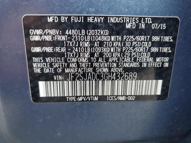 JF2SJADC3GH432689 Subaru Forester 2.5i Premium