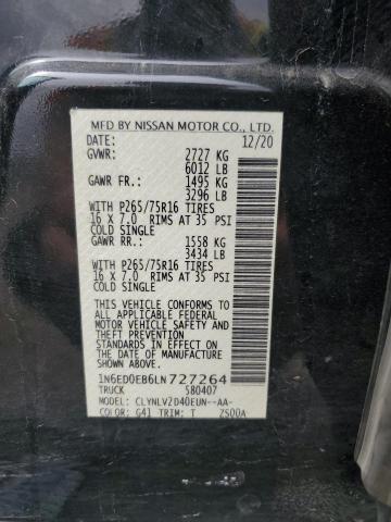 1N6ED0EB6LN727264 Nissan FRONTIER S