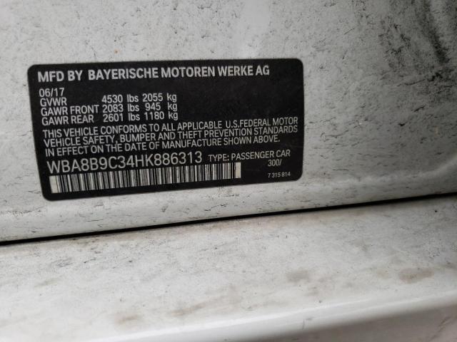 WBA8B9C34HK886313 BMW 330 I