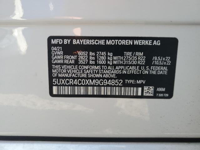 5UXCR4C0XM9G94852 2021 BMW X5, photo no. 13