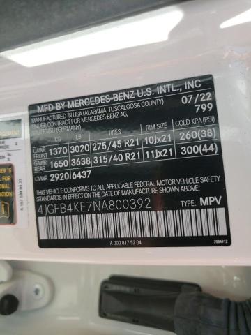 4JGFB4KE7NA800392 Mercedes-Benz Gle 350 4matic
