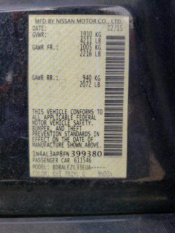 1N4AL3AP8FN399380 Nissan ALTIMA 2.5
