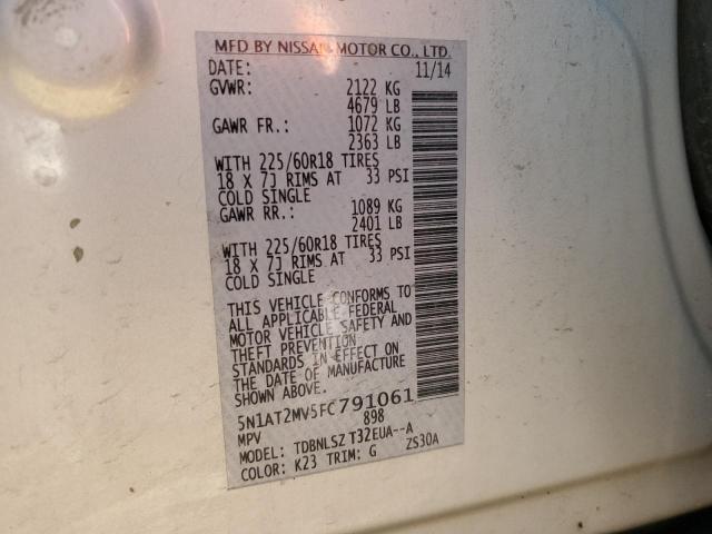 5N1AT2MV5FC791061 Nissan ROGUE S