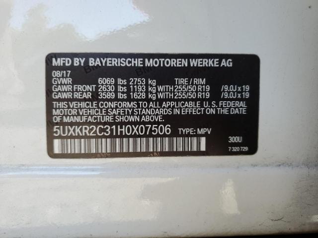 2017 BMW X5 SDRIVE3 - 5UXKR2C31H0X07506