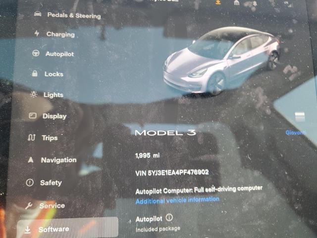 5YJ3E1EA4PF476902 Tesla MODEL 3