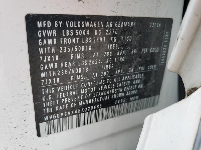 2017 VOLKSWAGEN TIGUAN SPO - WVGUV7AX4HK020688