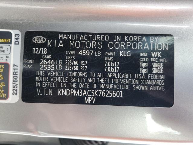 KNDPM3AC5K7625601 KIA Sportage Lx