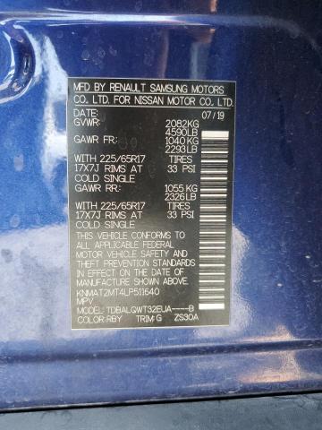 KNMAT2MT4LP511640 Nissan ROGUE S