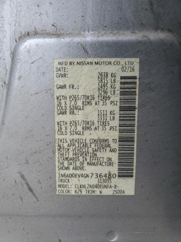 1N6AD0EV4GN736480 Nissan FRONTIER S