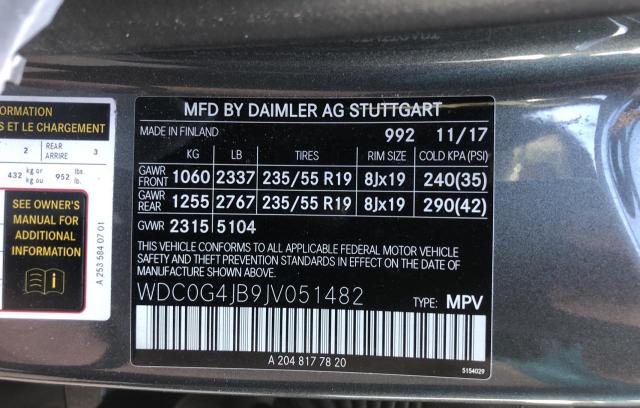 WDC0G4JB9JV051482 Mercedes-Benz GLC 300