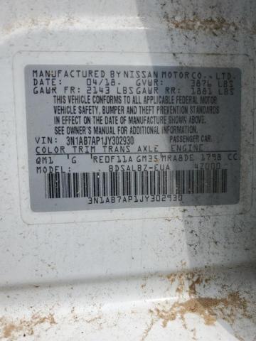 3N1AB7AP1JY302930 Nissan SENTRA S