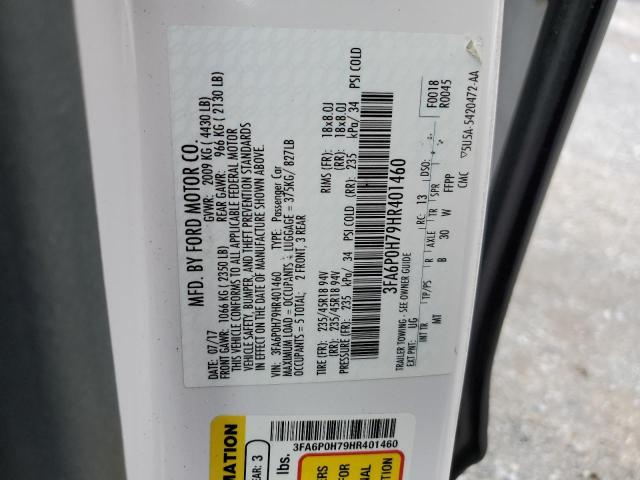 3FA6P0H79HR401460 Ford FUSION SE