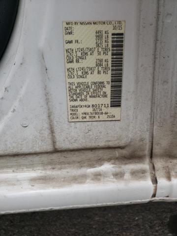 2016 NISSAN NV 2500 S - 1N6AF0KY4GN801711