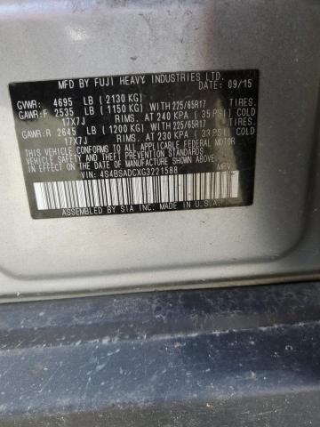 4S4BSADCXG3221588 Subaru Outback 2.5i Premium